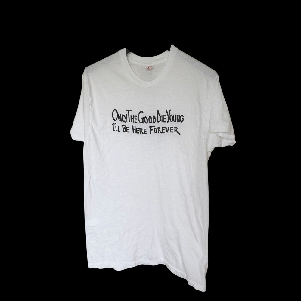 70's Hanes Only The Good Die Young White T-Shirt XL‎ Single Stitch USA